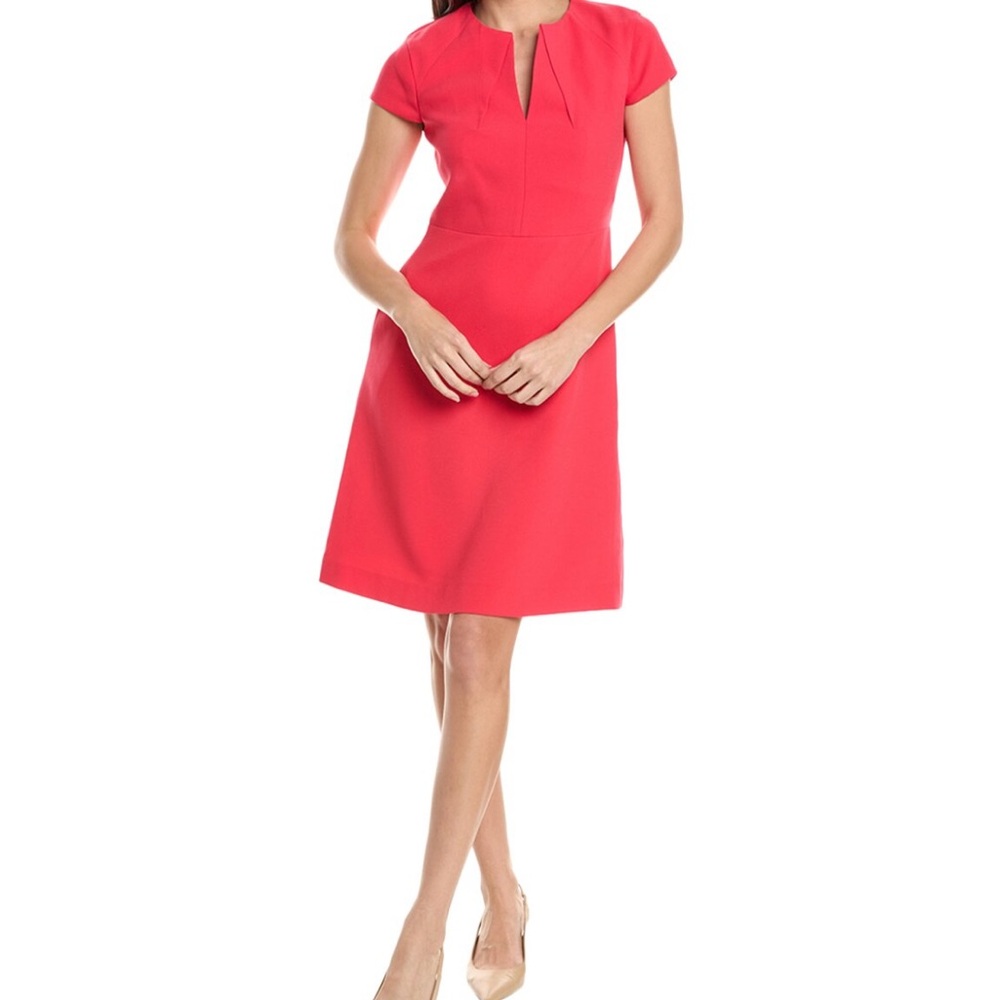 Elie Tahari Dart Neck A Line Dress
